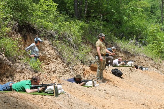 Members shooting at the FR NV firing range